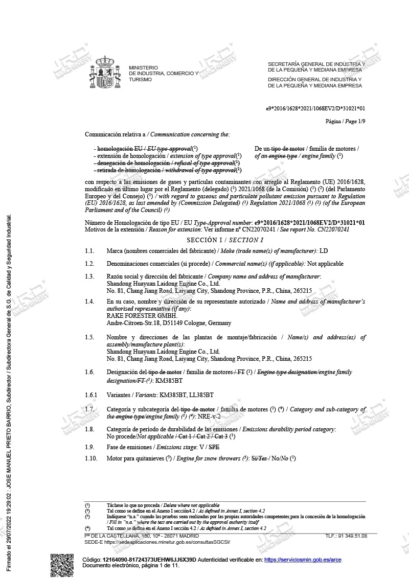 2024 Euro 5 Certificate