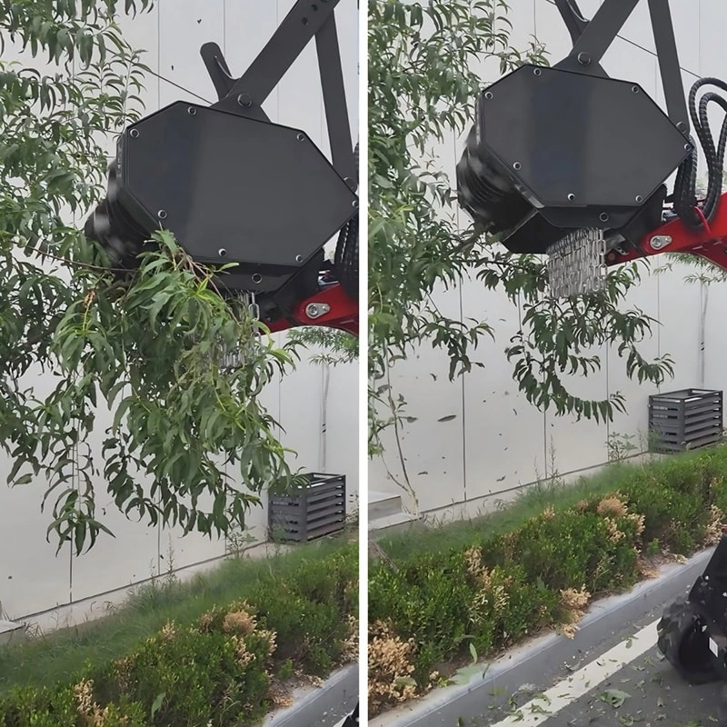 Mulcher Attachments for Roadside Tree Branch Cutting