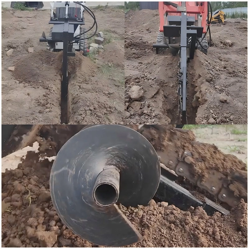 Trencher Attachments for Narrow and Deep Trenching