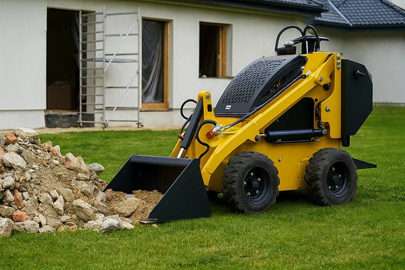 Skid Steer Bucket after loading operation