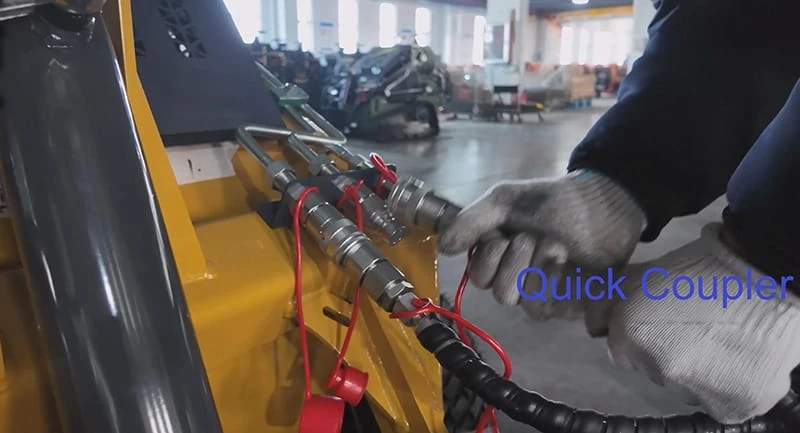 Quick Coupler helps worker change the accessories within 10 seconds