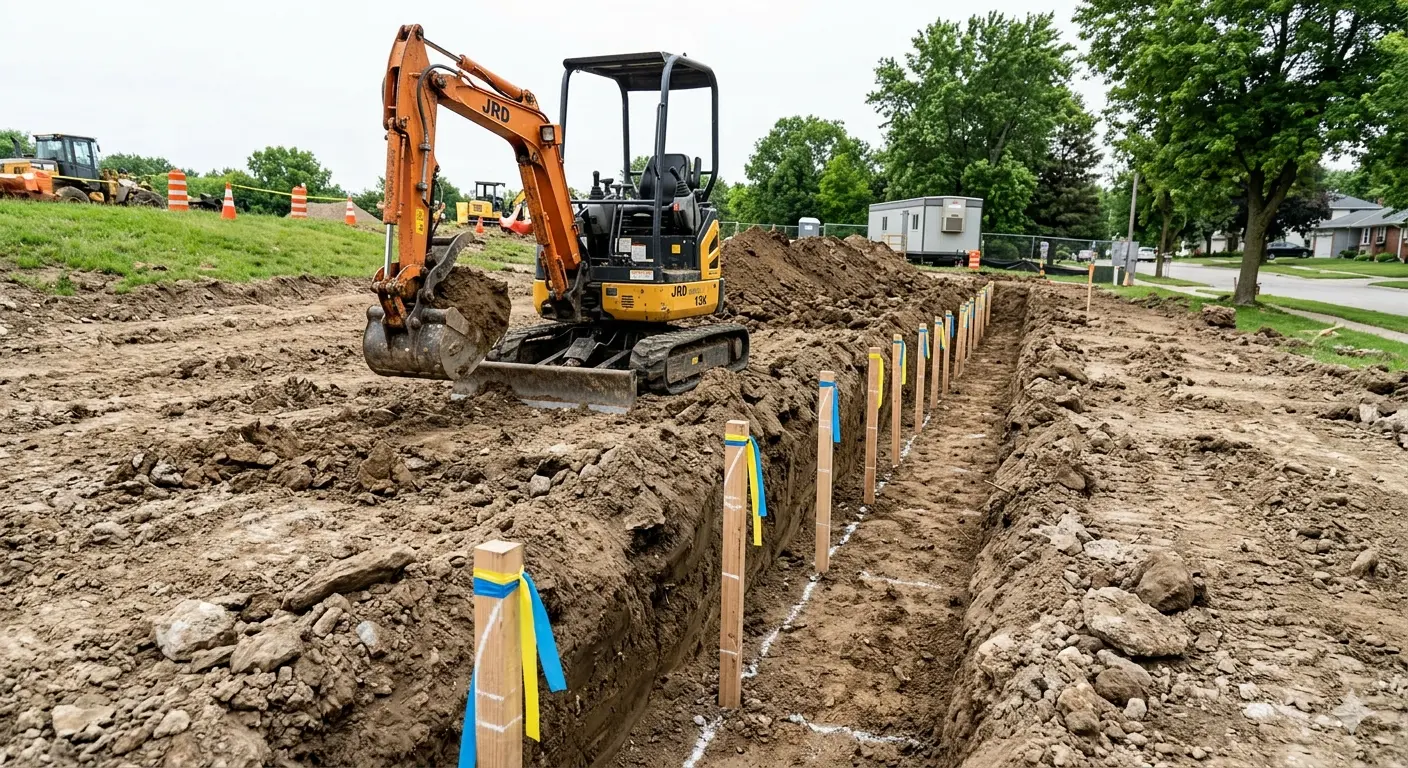 Mini Excavator for Utility Installation — Trenching, Depth, and Pipe Laying Technique - detail image 2