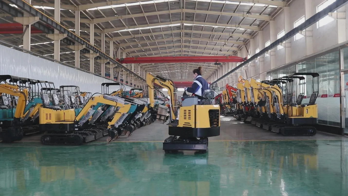 Function demonstration of 15 series micro-excavator in production workshop Mini Excavator Hire Fleet — Specifying Machines That Work for Every Operator