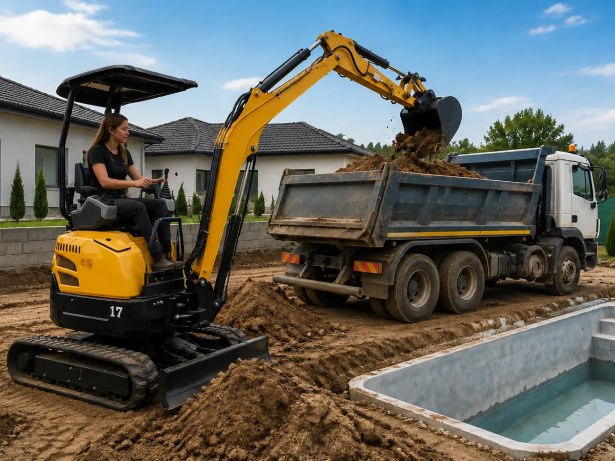 Can a Mini Excavator Dig a Swimming Pool Yes — If You Plan the Access