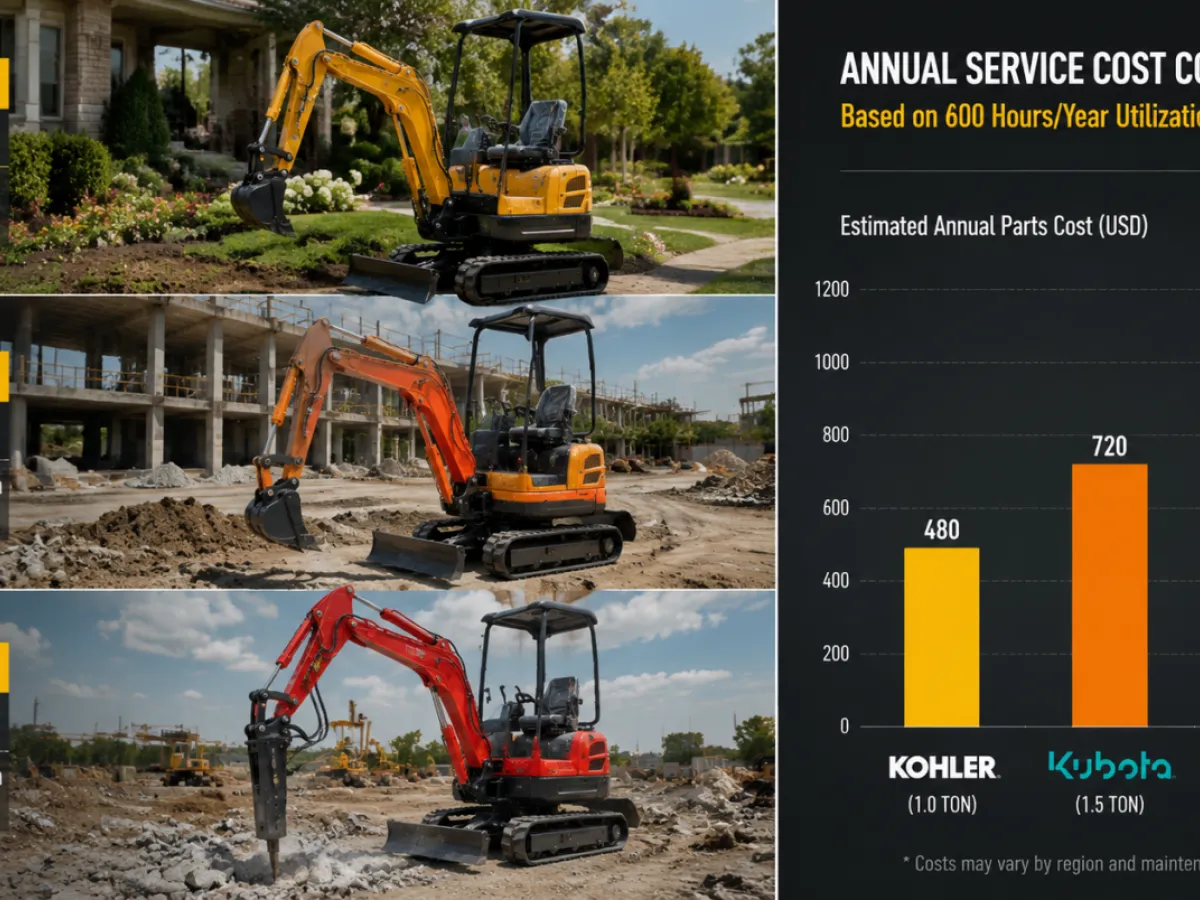 Mini Excavator Engine Comparison — Kubota, Laidong, Kohler, and What Each One Means for Your Operation
